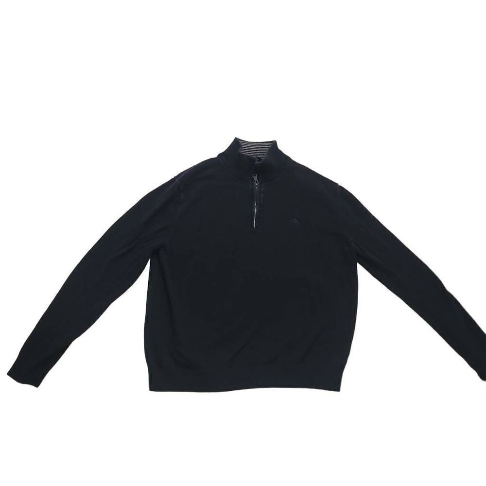 Express Men's Size XL Navy Collared 1/4 Zip Knit Pullover Top